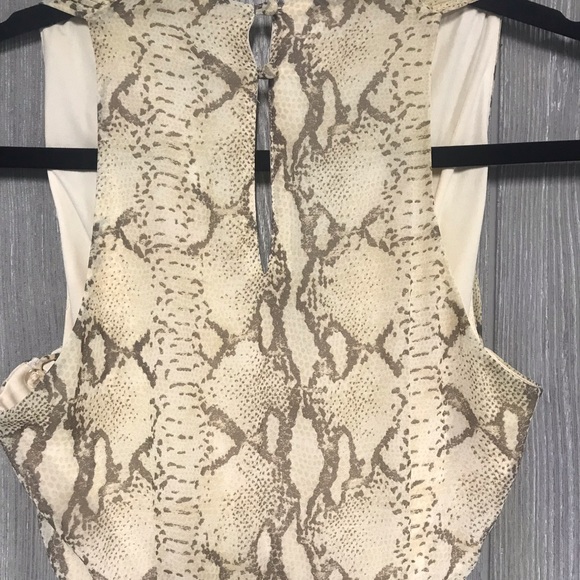 H&M Fit & Flare Snake Skin Print Dress EUC Size 4 - Picture 5 of 8